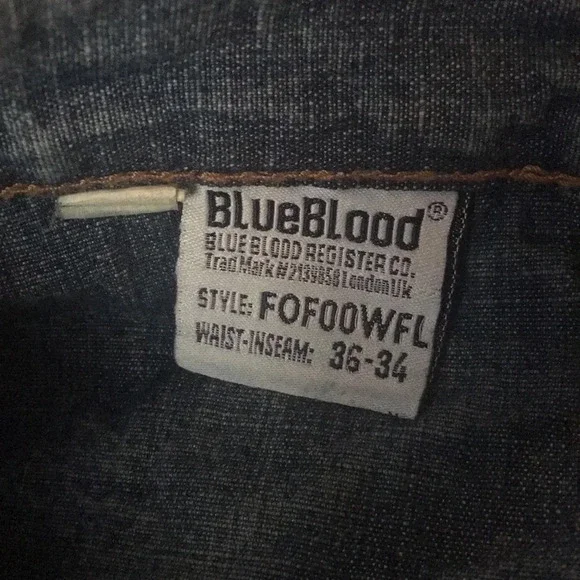 NWT BlueBlood Brand FOF00WFL DeepCutWornForLife Distressed Jeans - Picture 8 of 8